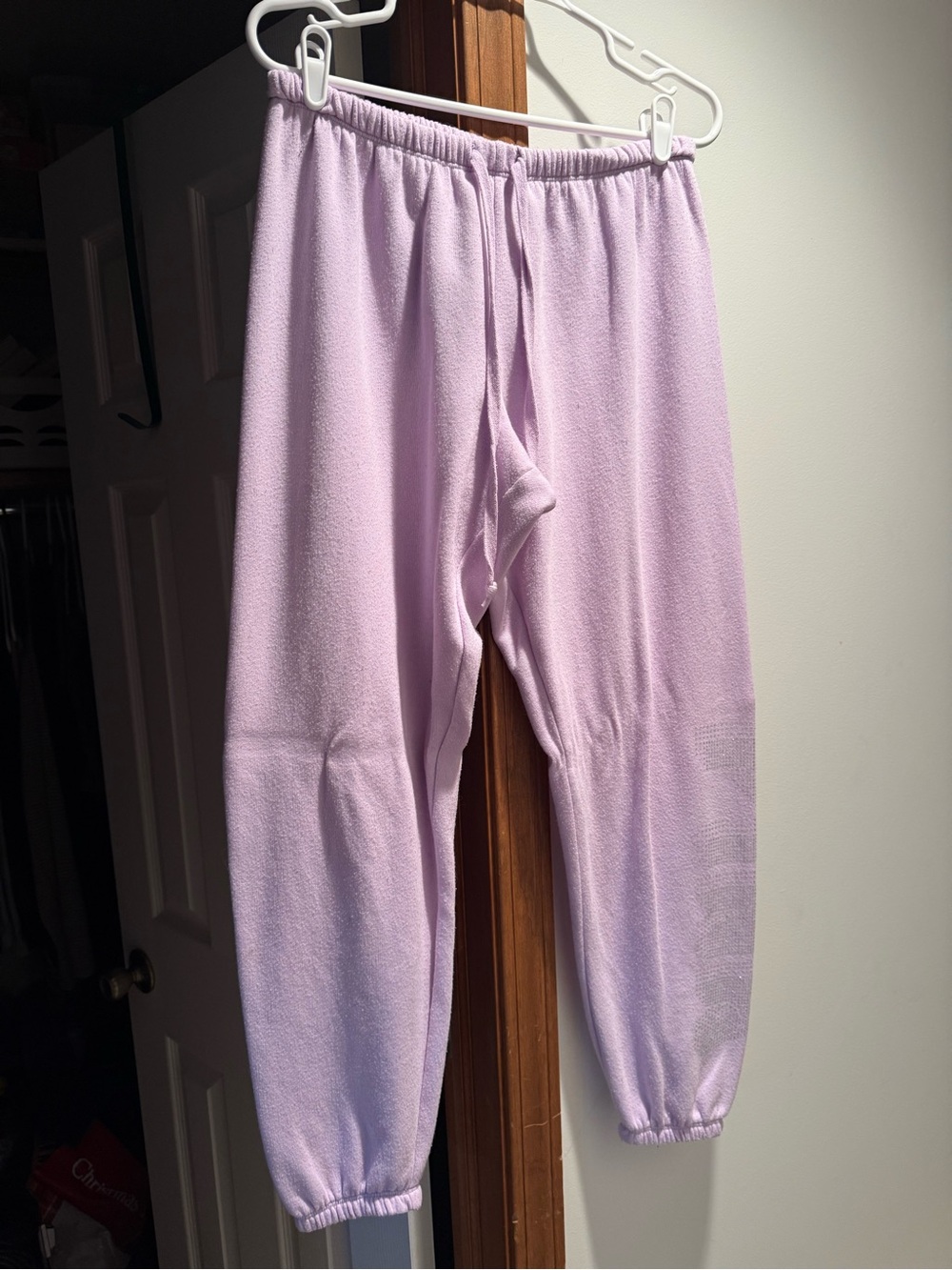 PINK Victoria's Secret Light Lavender Fleece Joggers